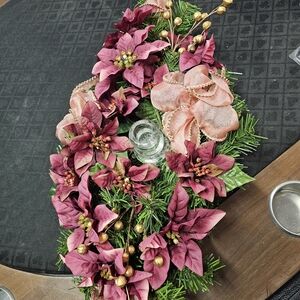 Festive Pink and Green Floral Centerpiece